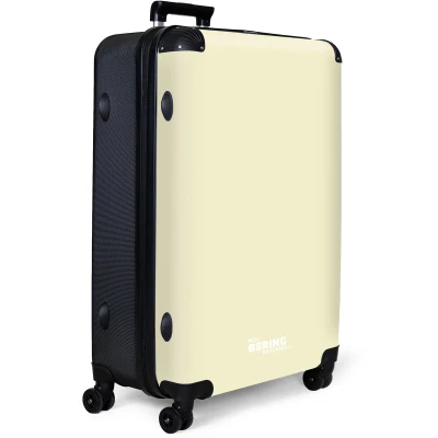 Afbeelding van NoBoringSuitcases.com® Koffer groot Reiskoffer lichtgewicht Licht geel Effen Rolkoffer met 4 wielen Grote trolley XL 98 liter bagage