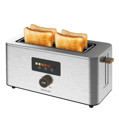 Afbeelding van Cecotec Touch&amp;Toast Extra Dubbel, Broodrooster, Zilver