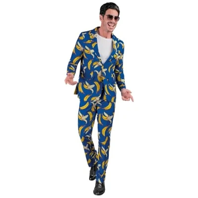 Afbeelding van Widmann Hawaii &amp; Carribean Tropisch Kostuum De Pisang Man Blauw Medium Carnavalskleding Verkleedkleding