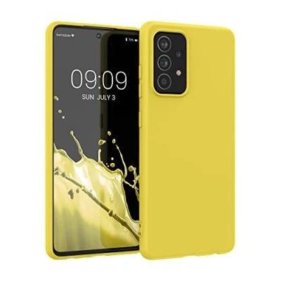 Afbeelding van kwmobile telefoonhoesje compatibel met Samsung Galaxy A52 / 5G A52s Hoesje voor smartphone Back cover in stralend geel