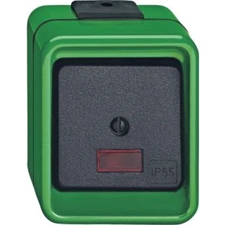 Afbeelding van Schneider electric merten agrar drukcontact opbouw groen ip55 375977