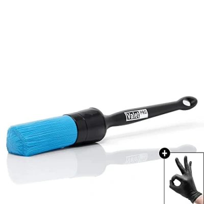 Afbeelding van detailmate Set: ValetPRO chemische resistente velgenborstel met kunststof handvat (18) ideaal voor velgenreiniging + 1x nitril beschermende handschoen