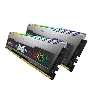 Afbeelding van SP Silicon Power 16GB (8GBx2) XPOWER RGB Turbine Gaming DDR4 3200MHz (PC4 25600) 288 pins CL16 1.35V UDIMM Desktop Geheugenmodule Laag Voltage