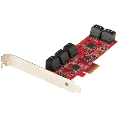 Afbeelding van StarTech.com SATA PCIe Kaart, 10 Port Uitbreidingskaart, 6Gbps, Low/Full Profile, Stacked