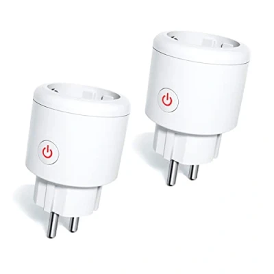 Afbeelding van ZigBee Smart stopcontact met stroommeting, Alexa app afstandsbediening, 16 A Home timerfunctie, compatibel Alexa/Google Home, spraakbesturing (hub vereist) 2 stuk