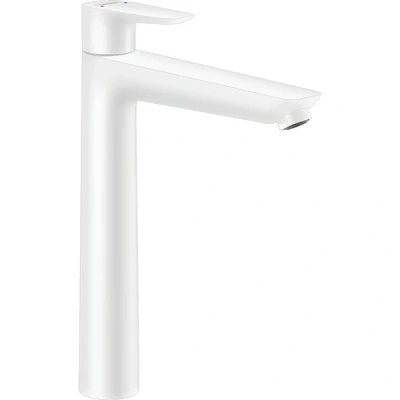 Afbeelding van Hansgrohe Talis E 1 gats wastafelkraan verhoogd 240 met waste mat wit