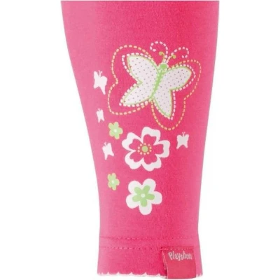 Afbeelding van Playshoes legging lang fuchsia vlinders