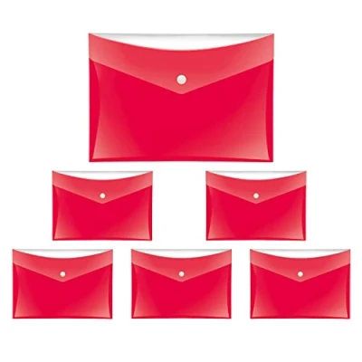 Afbeelding van VELOFLEX A455012 documentenhoes Velocolor, 6 stuks, DIN A5, rood, van PP folie
