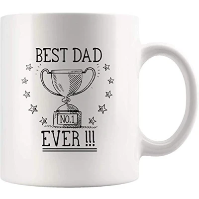 Afbeelding van WTOMUG Best Dad Ever Coffee Mug World&#039;s Mug, Number One Dad, No1 Father&#039;s Day Ceramic Gift