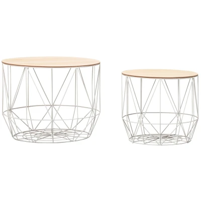 Afbeelding van Sky Style Cano Salontafel Set Lichtbruin