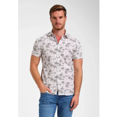 Afbeelding van GABBIANO casual overhemd met textuur ecru