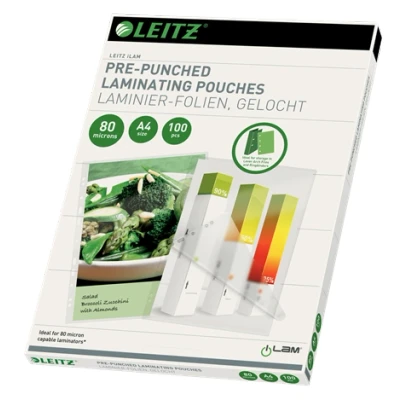 Afbeelding van Leitz iLAM Lamineerhoezen Geperforeerd A4 80 microns 100 stuks