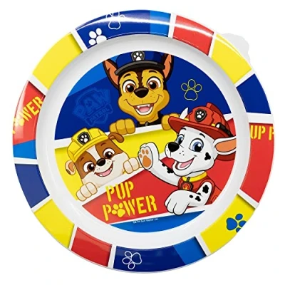 Afbeelding van Kinderbord van BPA vrij kunststof. MICROWASSEL PAW PATROL PUP POWER