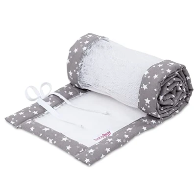 Afbeelding van babybay® nest mesh piqué geschikt voor boxspring XXL model taupe stars white