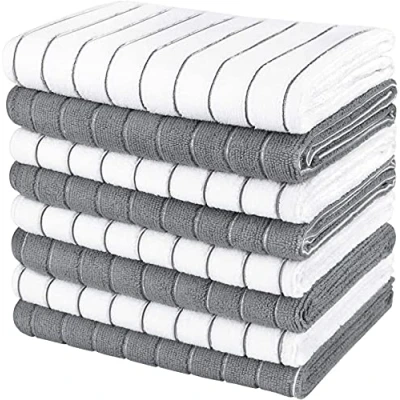 Afbeelding van AIDEA microvezel theedoeken, set van 8, vaatdoek, superzacht, absorberend en pluisvrij, multifunctionele vaatdoeken voor keuken, 38 x 63 cm