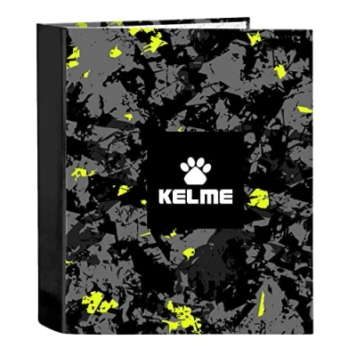 Afbeelding van Ringmap Kelme Jungle Zwart Grijs Limoen A4 (27 x 33 6 cm)