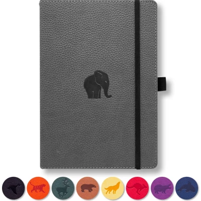 Afbeelding van Dingbats* Wildlife A5 Notitieboek Blue Whale Stippen A6 / Gestippeld Grey Elephant