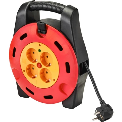 Afbeelding van Sygonix SY 4928908 Kabelhaspel 10.00 m Zwart Randaarde stekker