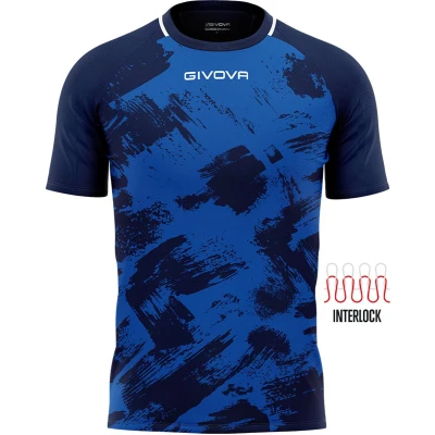 Afbeelding van Givova Uniseks Shirt Art Interlock M/C T, rood/zwart, S