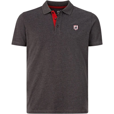 Afbeelding van Jan Vanderstorm regular fit polo NISSE Plus Size met logo grijs