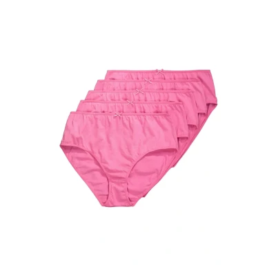 Afbeelding van Ulla Popken LOT DE 5 Unies JUSQU&#039;À LA Taille Slip, Dames, Maat: 50/52, Pink