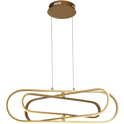 Afbeelding van Searchlight Strakke gouden hanglamp Clip 61775GO