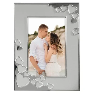 Afbeelding van Hama Fotolijst 13x18 (fotolijst, portretlijst, staand formaat, liggend, om op te hangen, ophangen, standaard, beeldformaat 13 x 18 cm) zilver