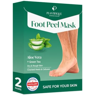 Afbeelding van PLANTIFIQUE voetpeelmasker met avocado van 2 pack peelingvoetmasker Dermatologisch getest Herstelt hielen en verwijdert dode huidcellen voor zachte babyvoeten Exfoliërend droge, gebarsten voeten