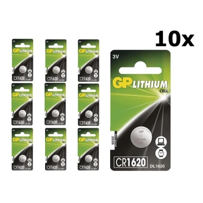 Afbeelding van Doosje GP CR1620 Lithium knoopcellen 10x 1 stuk