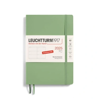 Afbeelding van LEUCHTTURM1917 370567 weekkalender medium (A5) 2025, softcover, salie, Duits