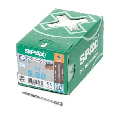 Afbeelding van Spax Vlonderschroef RVS T Star T25 5.0 x 80mm