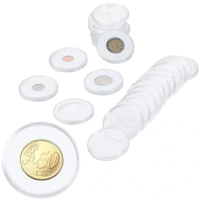 Afbeelding van Uncle Paul 20 sets muntcapsules 46 mm met 6 maten (19/24/29/34/39/46 mm) schuimrubberen afdichtingen muntbescherming voor de muntenverzameling