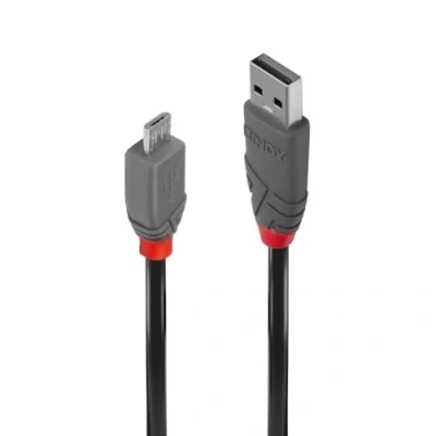 Afbeelding van LINDY 36730 0.2 m Anthra Line USB 2.0 Type A naar Micro B Kabel Zwart