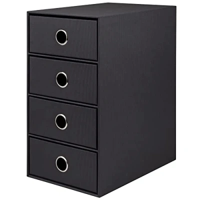 Afbeelding van Rössler Papier 1524452704 S.O.H.O. 4 ladebak voor DIN A5, met greepgat, zwart, 250 x 175 320 mm, 1 stuk