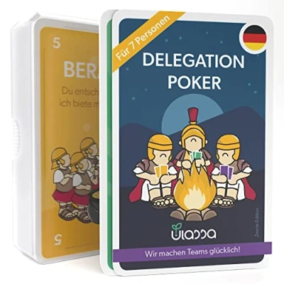 Afbeelding van Delegatie Poker Card Set Verhoog de communicatie en motivatie in uw team voor 7 personen DUITS versie
