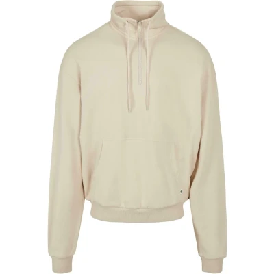 Afbeelding van Urban Classics Organic Drawstring Troyer Sweater, Heren, Maat: Small, Softseagrass