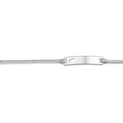 Afbeelding van Zilver Gerhodineerde Graveerarmband gourmet plaat 4 1321352 11 cm