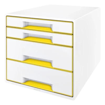 Afbeelding van Ladenblok Leitz WOW Cube 4 laden wit/geel