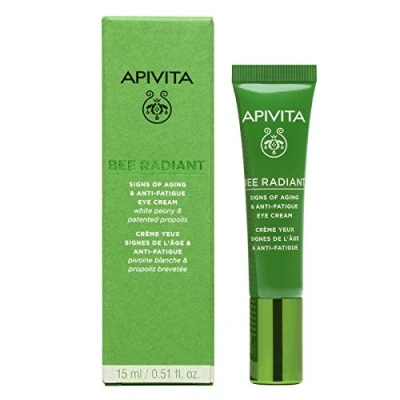 Afbeelding van Apivita Bee Radiant Verhelderende oogcrème, anti aging bescherming met oranje stamcellen, 15 ml