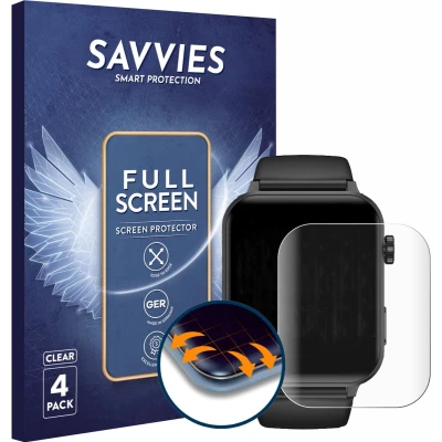 Afbeelding van Savvies Screenprotector voor Blackview BV R30 Pro Folie Beschermfolie transparant volledig dekking (4 Stuks)