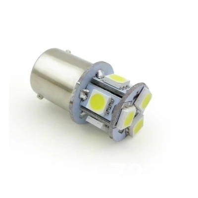 Afbeelding van BA15S LED 8 SMD ROOD 5050 12V lamp