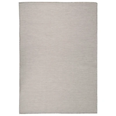 Afbeelding van Buitenkleed platgeweven 140x200 cm taupe