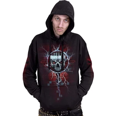Afbeelding van Spiral Hoodie/trui M Death By Tv Zwart