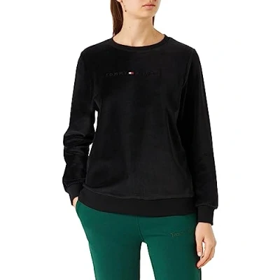 Afbeelding van Tommy Hilfiger Dames Track Top HWK Velour Zwaargewicht Breien, Zwart, L, L