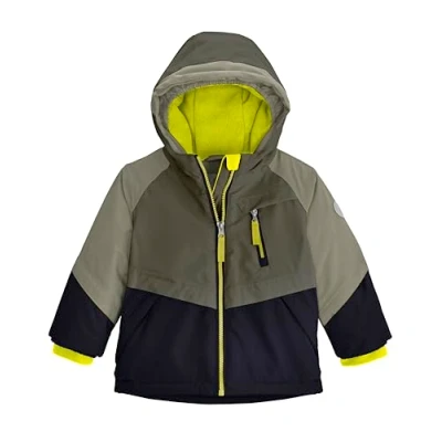 Afbeelding van first instinct by killtec Kind SKI jack/ functioneel jack met capuchon en sneeuwvanger FISW 31 MNS JCKT, dunkeloliv, 122/128, 42253 000