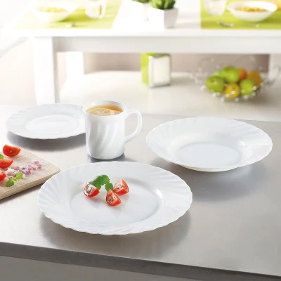 Afbeelding van Serveerschaal Luminarc Trianon Wit Glas (22 cm) (24 Stuks)