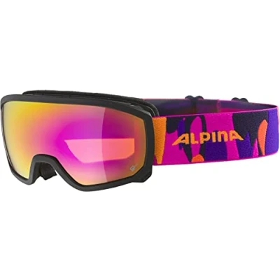Afbeelding van ALPINA Unisex Kinderen, SCARABEO JR. Q LITE Skibril, black pink matt, One Size