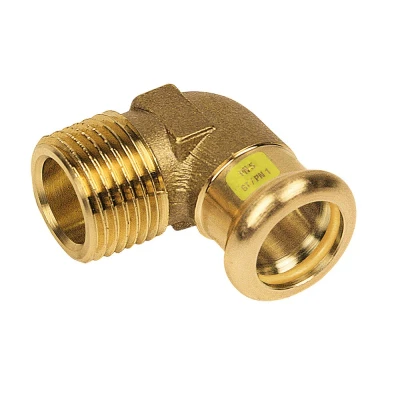 Afbeelding van Bonfix Perskoppeling Koper Gas Kniekoppeling 90 1/2&quot;x14mm
