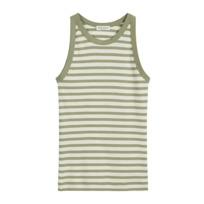 Afbeelding van Marc O&#039;Polo Striped Top Multi smooth sage, Dames, Maat: XXL, sage
