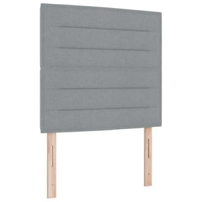Afbeelding van vidaXL Boxspring Bed met Matras Lichtgrijs 100x200 cm Stof